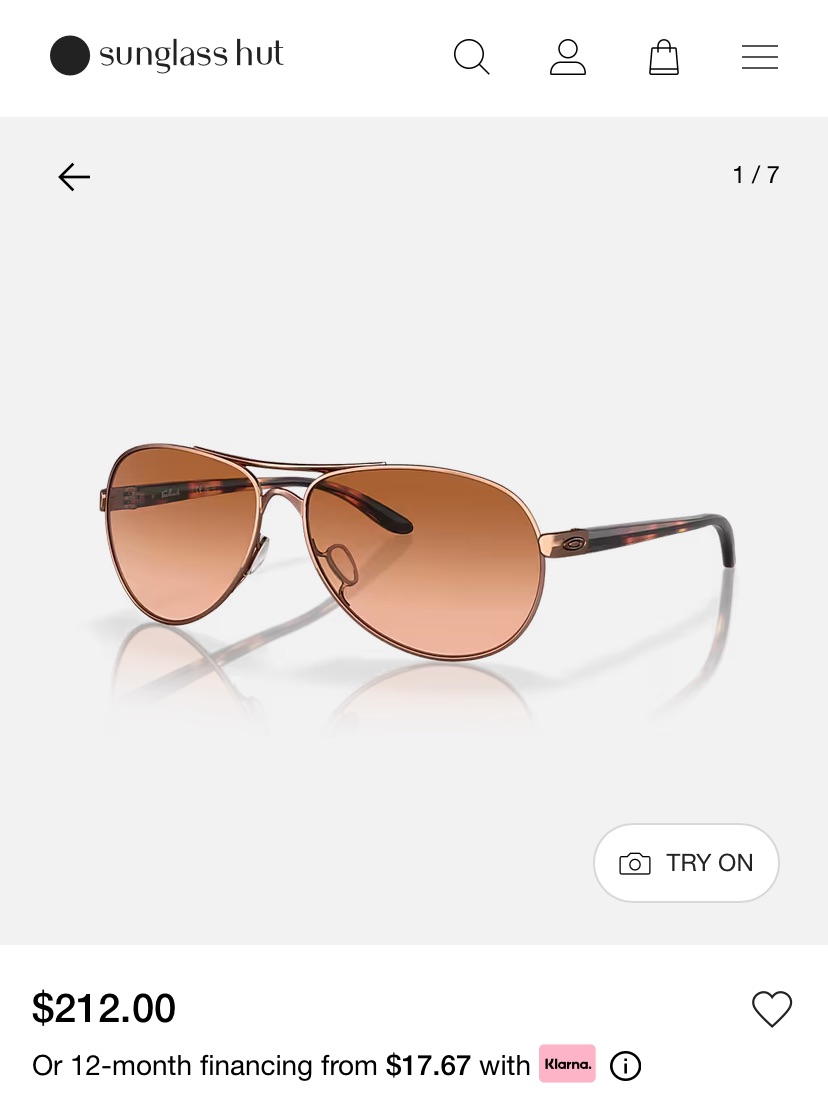 Brown Aviator Oakley Brand Sunglasses